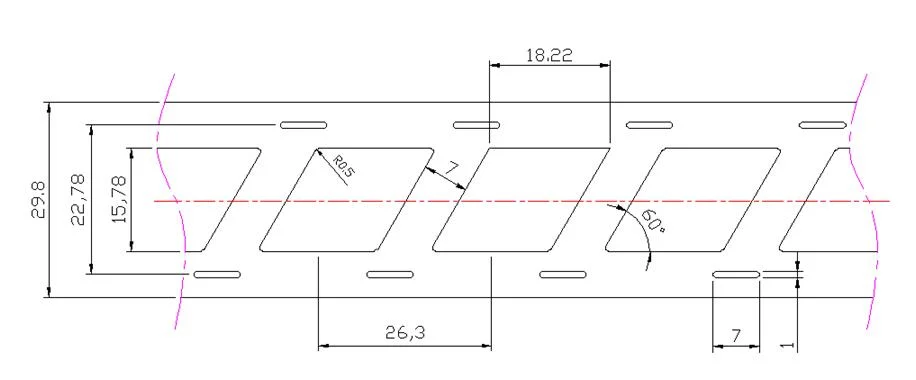 Custom Rhombus 26.3mm Spacing 26650 2p Nickel Tape Lithium Battery Connector 99.5% Pure Nickel Strip 26650